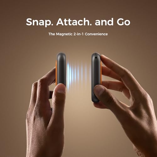 OCOOPA Magnetic Rechargeable Hand Warmers 2 Pack, Card-Style Electric Hand Warmer 5000mAh, Pocket Portable Hands Heater, UL Certified, 3 Heat Settings, Tech Gifts for Men, Purse Must Haves, UT4 Young