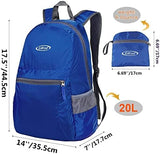 G4Free 20L Lightweight Packable Backpack Travel Hiking Daypack Foldable Backpack for Men Women