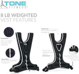 Tone Fitness Weighted Vest | 8lb or 12lb | Multiple Options