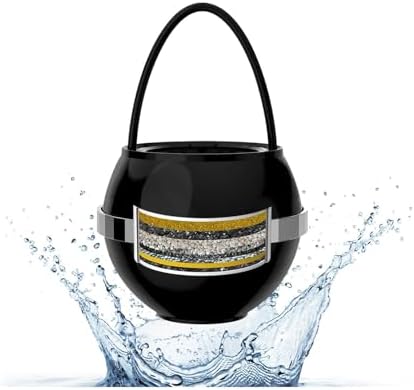 Bathtub Water Filter for Tub with Overflow,2,500 Gallons of Filtration,8 Stages Bath Filter,Remove contaminants,Chlorineand Fluoride,Hardwater Softener,BPA Free(Upgrade Version),Black