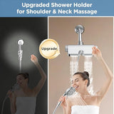 Filtered Shower Head with Handheld Combo - Dual 2-in-1 Spa System with Massage Shower and 10 Modes Hand Held Shower High Pressure with Built in Power Wash Mode (Chrome)