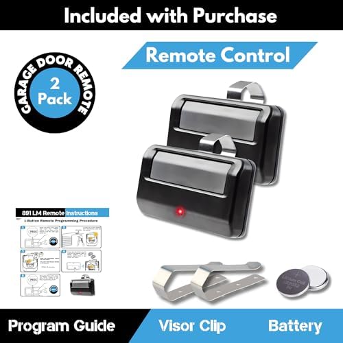 Garage Stop 2X for 891LM Chamberlain Craftsman Liftmaster Garage Door Opener Remote Replacement, 1993 to Present Garage Clicker, Universal Garage Door Opener Remote