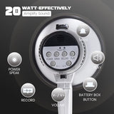 MyMealivos Portable Megaphone Bullhorn 20 Watt Power Megaphone Speaker Voice and Siren/Alarm Modes with Volume Control and Strap (Silver)…