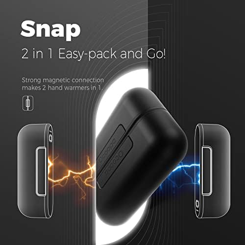 OCOOPA Hand Warmers Rechargeable 2 Pack, Magnetic Electric Handwarmer, 4 Levels Heat Up to 136℉, USB-C Portable Charger 10000mAh, Raynauds, Golf, Tech Gifts for Men, UT2s(MagTwins)