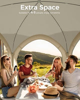 Screen Pop Up House Room Tent, Canopy Sun Shade Shelter for Camping, Patio, Backyard, Deck & Outdoor Activities, Portable Gazebo, Not Waterproof, 10'x10',Beige