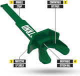 Nxtrnd Two Football Mouth Guard, Football Mouthpiece with Strap, Fits Adult & Youth (Dark Green)