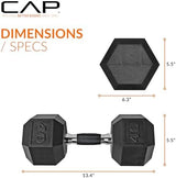 CAP Barbell Coated Dumbbell Weight | Multiple Options Pairs & Sets