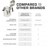 COLETTI Bozeman Percolator Coffee Pot — Coffee Percolator, Camping Coffee Pot – America’s Favorite Percolator – NO Aluminum or Plastic [6 cup]