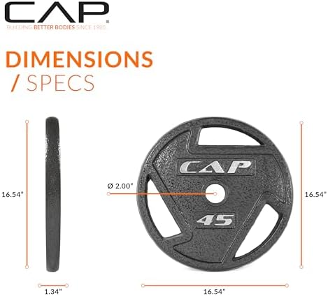 CAP Barbell 2-Inch Olympic Grip Weight Plate | Multiple Options
