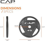 CAP Barbell 2-Inch Olympic Grip Weight Plate | Multiple Options