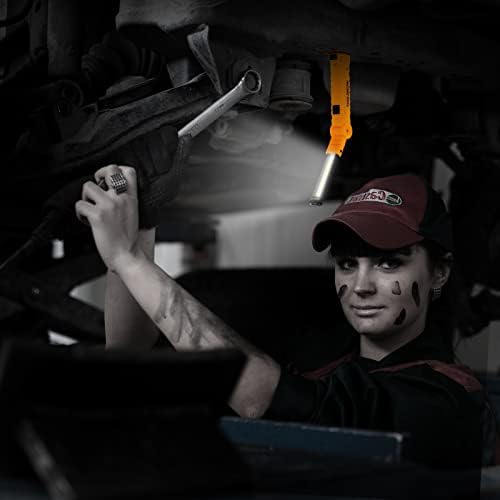 Tool Gifts for Men,Rechargeable LED Work Lights 2-Pack, Magnetic Base, Christmas Gifts for Him, Dad, Handyman - 5 Lighting Modes for Car Repair, Grill, Outdoor Use