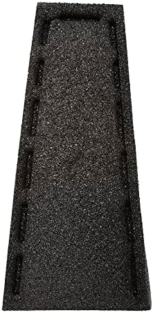 Rubberific Premium Rubber Downspout Splash Block Rain Guard Stone Textured Drain Extender (Black)