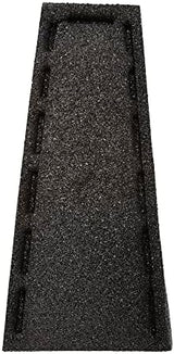 Rubberific Premium Rubber Downspout Splash Block Rain Guard Stone Textured Drain Extender (Black)