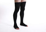 Doc Miller Thigh High Compression Socks - Open Toe, 20-30mmHg for Varicose Veins, Calf, Leg & Ankle Support, Pregnancy & Maternity Stockings, Small to Plus Size