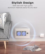 AirBlaze Z6, Register Booster Fan Fits 6”x10” Register Holes, Smart Vent Booster Fan with Thermostat Control & Remote Control, 10-Speed Control Heating Cooling AC Vent Fan (White)