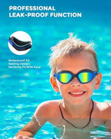 OMID Kids Swim Goggles, P2mini Polarized Swimming Goggles Comfortable for Age 6-14