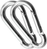 30Pack Heavy Duty Spring Snap Hooks 4Inch, 3/8” Carabiner Clips for Swing, Large Steel Chain Quick Links Safety Buckle Connector for Hammock Fitness Gym Outdoor Boating, M10 Snap Hook Carabiners