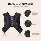 PACEARTH Weighted Vest,4lb/6lb/10lb/12lb/16lb/20lb/25lb/30lb Weight Vest with Reflective Stripe, Body Weight Vests Adjustable for Men, Women Workout, Strength Training, Running, Walking, Jogging