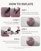 Trideer Yoga Ball - Exercise Ball for Workout pilates Stability - Anti-Burst and Slip Resistant for physical therapy, Birthing, Stretching & Core Workout, Office Ball Chair, Flexible Seating, Home Gym