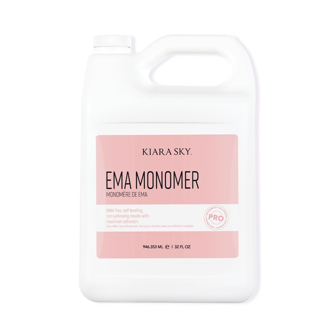 Kiara Sky EMA Monomer - Professional Acrylic Nail Liquid, 32 Fl Oz