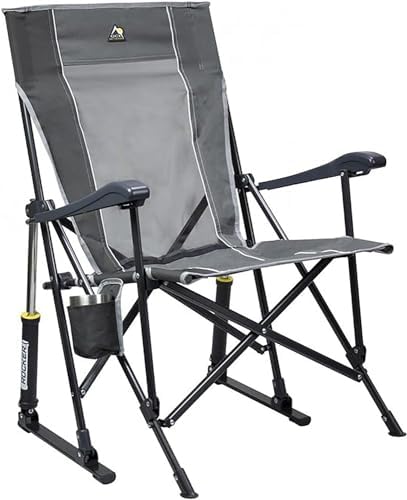 GCI OUTDOOR Roadtrip Rocker Collapsible Rocking Chair & Outdoor Camping Chair - Mercury