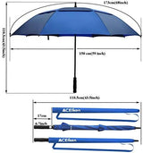 Golf Umbrella Large 58/62/68 Inch Automatic Open Golf Umbrella Extra Large Oversize Double Canopy Vented Umbrella Windproof Waterproof for Men and Women