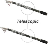 Sougayilang Fishing Rod Reel Combo with Telescopic Fishing Pole Spinning Reel Carrier Bag for Travel Saltwater Freshwater Fishing