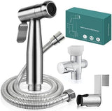 Handheld Bidet Sprayer for Toilet,Premium SUS304 Stainless Steel Bathroom Bidet Sprayer Attachment Set with Anti-Leak Hose&High Pressure, Ideal for Feminine Wash, Cloth Diaper Cleaning&Muslim Shower