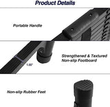 BOCOM 14.5 FT Aluminum Telescoping Ladder, Lightweight Multi-Purpose Collapsible Extension with 2 Triangle Stabilizers, Heavy Duty 330 lbs Max Capacity, Ideal for Home, RV, and Outdoor Work Black