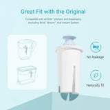 AQUA CREST Alkaline Water Filter, Intended for Brita® Pitchers and Dispensers, Everyday, UltraMax, Metro+, XL and More, NSF Certified, 2 Months, 3 Count, Mineralized Alkaline Water, Increases Water PH