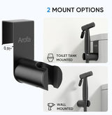 Arofa Black Bidet Sprayer for Toilet, Handheld Jet Sprayer Adjustable Water Pressure Muslim Shower with Bidet Hose, Bidets Faucet for Existing Toilets Cloth Diaper Spray for Baby/Feminine Wash