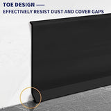 Flexible Baseboard Molding Trim 4 Inch Self-Adhesive Vinyl Wall Base Peel and Stick Cove Base Rubber Wall Baseboard Moulding Trim (20Ft, Black)