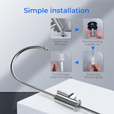 Waterdrop Filtered Water Faucet, Drinking Water Faucet, Reverse Osmosis Faucet, RO Faucet, RO Water Faucet, Water Filter Faucet for Kitchen Sink, Stainless Steel, Lead-Free, Polished Chrome