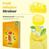 Hydracy Water Bottle with Time Marker -Large BPA Free Water Bottle & No Sweat Sleeve -Leak Proof Gym Bottle with Fruit Infuser Strainer & Times to Drink -Ideal for Fitness Sports & Outdoors