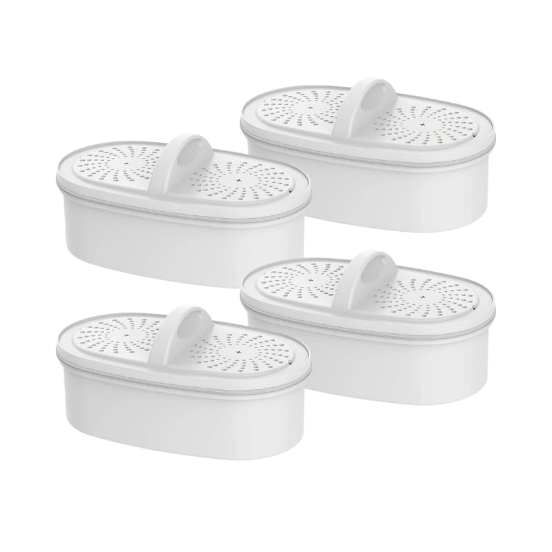 Replacement for All Waterdrop® Pitcher Filtration System, Fits Waterdrop WD-PF-01A Plus, Reduces PFOA/PFOS, Chlorine, Last Up to 3 Months or 200 Gallons (Pack of 4), AQUA CREST