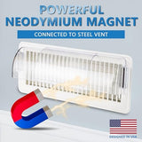 Funmit Air Vent Deflectors Adjustable Magnetic Heat Easy Adjust Between 9”-15” for Vents Sidewall Floor Ceiling Registers (4 Packs)