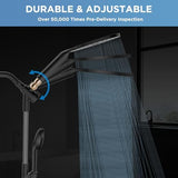 Dual Filtered Rain Shower Head Combo, High Pressure Handheld Shower Head with Adjustable Bar - Rainfall Shower Head And Showerhead with Filter for Hard Water - Removes Chlorine