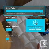 Nice Packs Reusable Dry Ice Packs for Coolers, Lunch Boxes, Frozen Food Shipping - Flexible and Long Lasting (10 Large Sheets)