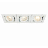 Xeno Matt White Triple Adjustable Tilt GU10 LED Mains Voltage Recessed Indoor Boxed Downlight