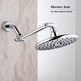 Chrome Shower Head Extension, 10 Inch Solid Brass Shower Extension Arm with Durable Anti-leak Lock Joints, Adjustable Shower Head Extension Arm
