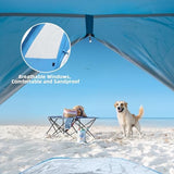 COVACURE Beach Tent Sun Shelter for 3-4 Person - UPF 50+ UV Protection Beach Shade, Waterproof & Lightweight, Easy Setup Portable Sun Canopy for Camping, Fishing, Beach