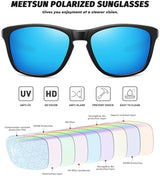 MEETSUN Polarized Sports Sunglasses for Women Men Driving Running Cycling Fishing Sun Glasses UV400 Protection