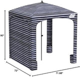 Qipi Beach Cabana - Easy to Set Up Canopy, Waterproof, Portable 6' x 6' Beach Shelter, Included Side Wall, Shade with UPF 50+ UV Protection, Ultimate Sun Umbrella - for Kids, Family & Friends