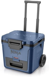 Ninja FrostVault 30qt Wheeled Cooler with Dry Zone, Integrated Fridge-Temp Dry Storage Drawer, Premium Heavy-Duty Insulated Cooler, Keeps Ice for Days, Lakeshore Blue, FB230BL