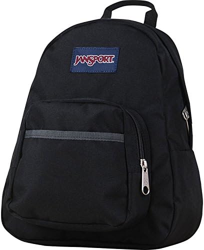 JanSport Half Pint Mini Backpack, 10.2 L - Durable Mini Bag Purse with Adjustable Shoulder Straps, Single Main Compartment, Zippered Stash Pocket, Black