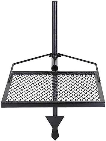 VEVOR Swivel Campfire Grill, Fire Pit Grill Grate over Fire Pits, Heavy Duty Steel Grill Grates, 360° Adjustable Open Fire Outdoor Cooking Equipment, Portable Camp Fire Racks for Camping Outdoor BBQ