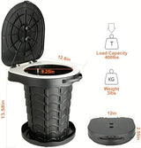 Boreeman Portable camping Toilet, Foldable and Height Adjustable, Load Capacity 400lbs, with Carrying Handle, Perfect for Camping, Travel & Car Use