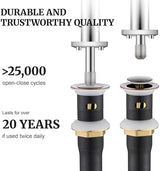 Pop up Sink Drain Stopper for Bathroom Vessel Vanity Sink Art Basin Oil Rubbed Bronze, Small Cap with Overflow, Metal Pop-up Drain Strainer with Detachable Basket Stopper