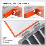 KastKing HyperSeal Waterproof Fishing Tackle Box, Waterproof 3600 and 3700 Tackle Trays, Organizer with Removable Dividers, Lure Box and Terminal Tackle Storage