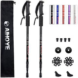 Aihoye Collapsible Trekking Poles - 2 Pack, Lightweight, Anti-Shock Walking Sticks - Adjustable for Men and Women